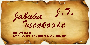 Jabuka Tucaković vizit kartica